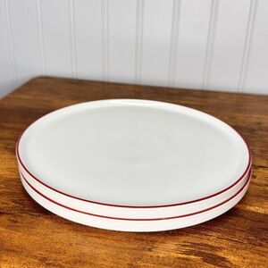 2 RARE Vintage Melitta Friesland Germany Bread Dessert Plates Life 5112 Red MCM